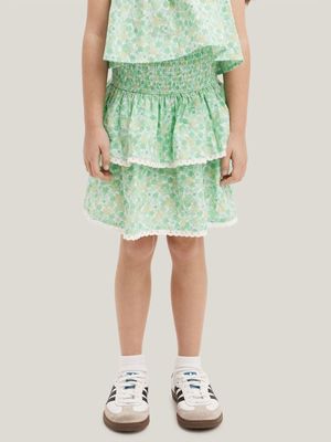 Cotton On Kids Girl Green Kennedy Ruffle Skirt