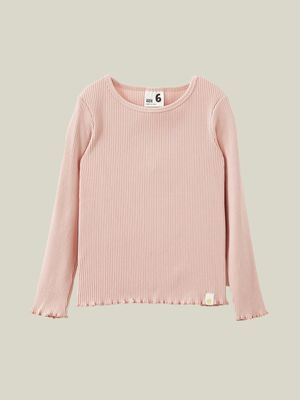 Cotton On Kids Girl Pink Jade Crew Top