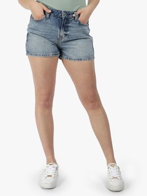 Women's Guess  Blue Hola Cotton Denim Shorts