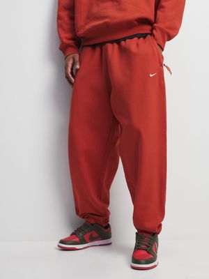 Nike Men's Solo Swoosh Red Sweatpants