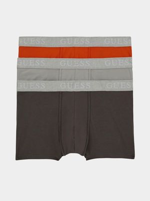 Men's Guess Orange 3 Pack Joe Boxer Trunk