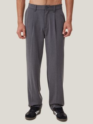 Men's Cotton On Charcoal Relaxed Pleated Pants