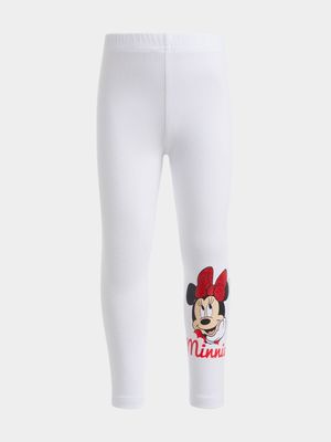 Jet Younger Girls White Minnie Mouse Leggings