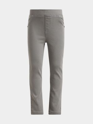 Jet Younger Girls Grey Jeggings