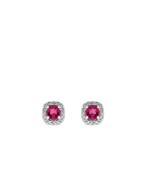 Sterling Silver Cubic Zirconia Women's July Birthstone Stud Earrings