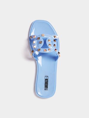 Women's Blue  Studded Sandal