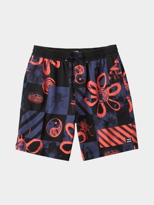 Boy's Billabong Multi Sundays Layback 17 Volley Shorts