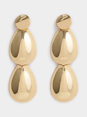 Triple Disc Drop Earrings