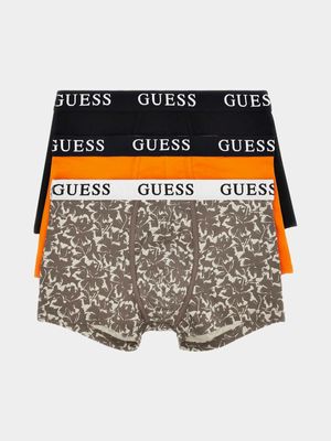 Men's Guess Grey 3 Pack Joe Boxer Trunk