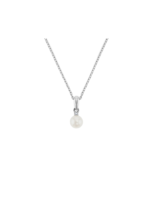 Sterling Silver Diamond & Freshwater Pearl Birthstone Pendant