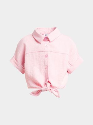 Jet Younger Girls Pink Air Flow Shirt