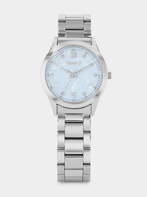 Tempo Women’s Silver Plated Grey Dial Bracelet Watch