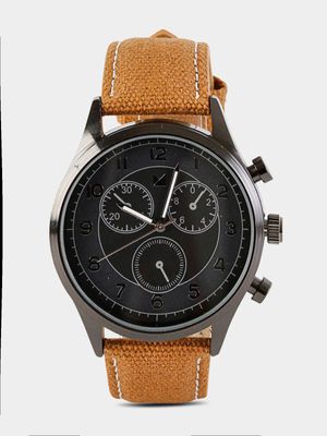 Men's Markham Casual Mock Chrono Tan Watch