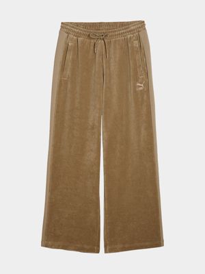 Puma Men's T7 Oversized Velour Oak Track Pants