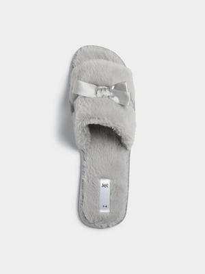 Jet Women's Grey Open Toe Slippers