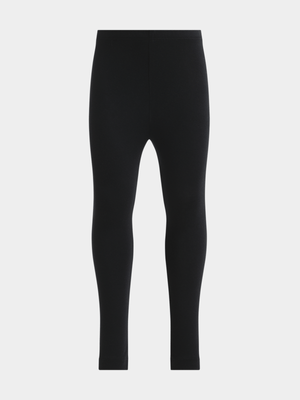 Younger Girl's Black Leggings