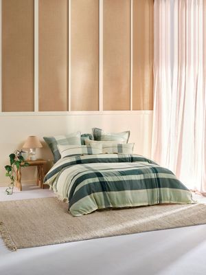 Linen House Levon Duvet Cover Set Jade