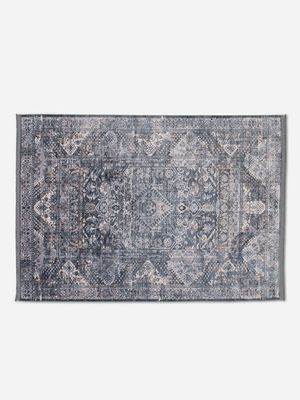 Vega Blue Viscose Carpet 160x230