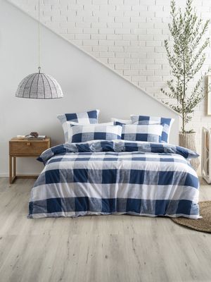 Linen House Alec Duvet Cover Set Ink