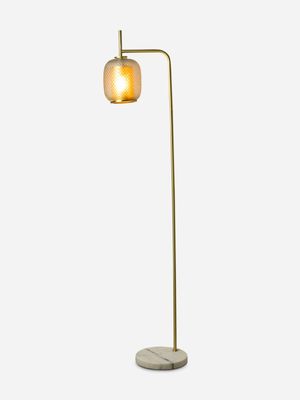 Textured Glass Shade Floor Lamp