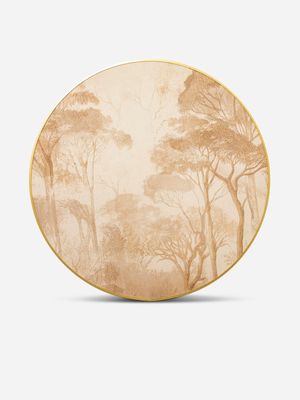 Framed Round Forest Art 100cm