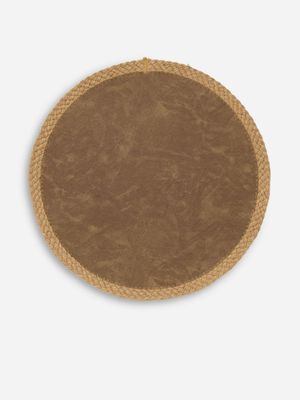 Jute Edge Placemat Brown 38cm