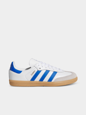 adidas Originals Kids Samba White/Blue Sneaker