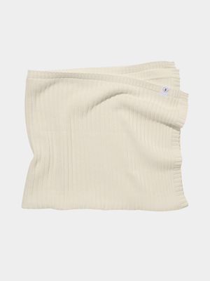 Cotton On Baby Cream Organic Knit Blanket