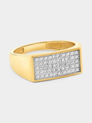 Yellow Gold Lab Grown Diamond Pave Ring