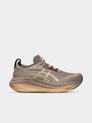 Womens Asics Gel-Nimbus 27 Platinum/Taupe Grey Running Shoes