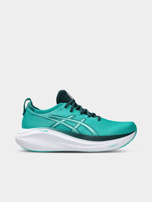 Mens Asics Gel-Nimbus 27 Wave Teal/Saxon Green Running Shoes