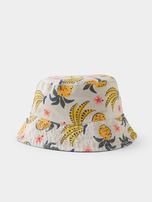 Cotton On Kids  Beige Kids Reversible Bucket Hat