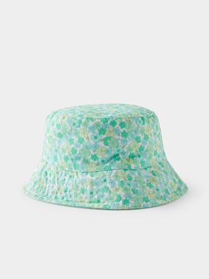 Cotton On Kids  Green Kids Reversible Bucket Hat