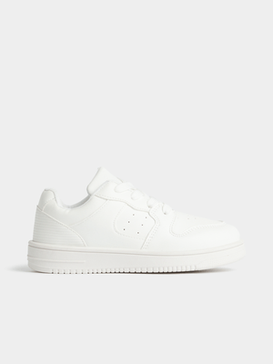 Jet Older Girls White Court Sneakers