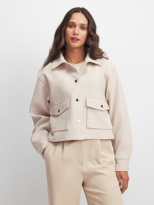 Women's Natural Cropped Utility Jacket