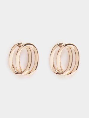 Woven Circles Large Stud Earrings