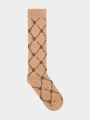 FF Monogram Knee High Socks