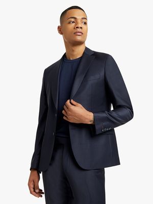 Fabiani Men's Wool Navy Suit Jacket