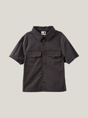 Cotton On Kids Boy Charcoal Russell Short Sleeve Shirt