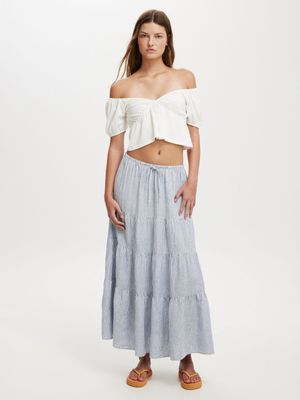 Women's Cotton On Blue Haven Tiered Maxi Skirt