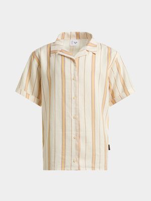 Boys Textured Stripe Short Sleeve Shirt