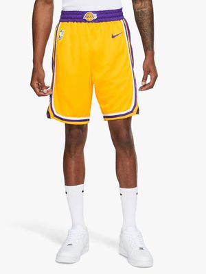 Nike Men's La Lakers Yellow Shorts