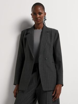 Single Breasted Pinstripe Blazer