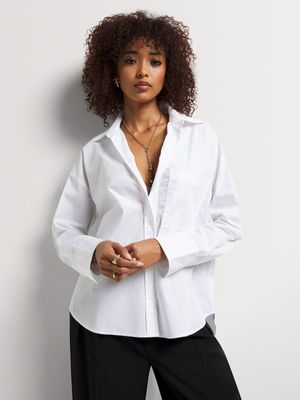 Relaxed Fit Poplin Pocket Shirt