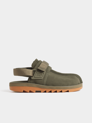 Reebok Men's Beatnik Suede Fatigue Green Clog