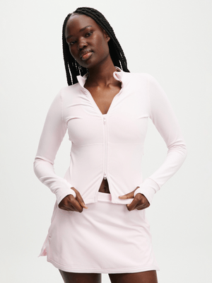 Women's Cotton On Pink Active Core Zip Through Long Sleeve Jacket