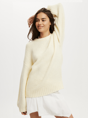 Women's Cotton On Yellow Luxe Crew Pullover