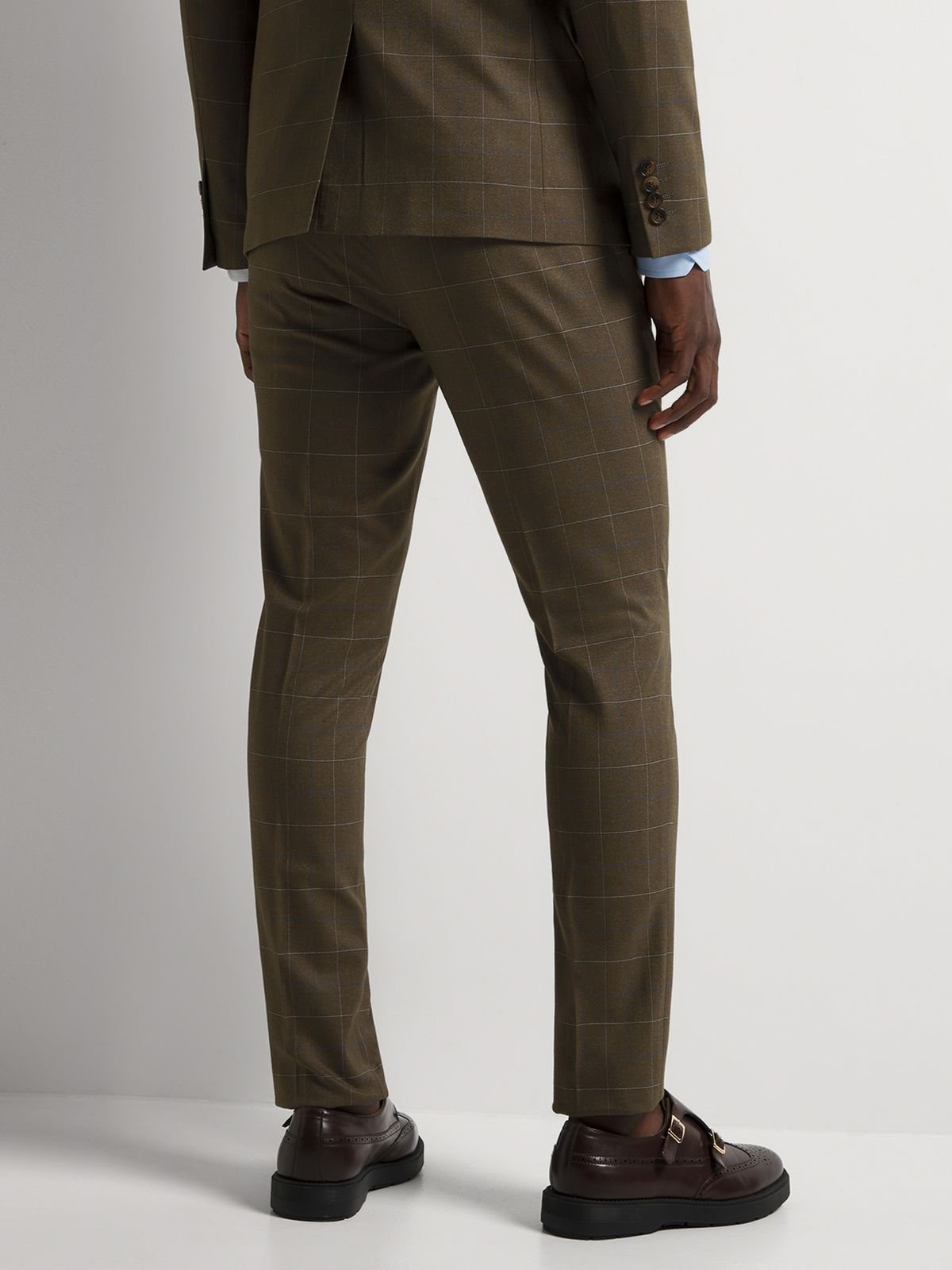 Men's Markham Skinny Check Fatigue Trousers - Bash.com