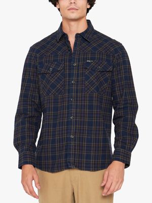 Men's Jeep Blue Flannel Check Shirt