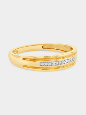 Yellow Gold Diamond Channel Ring